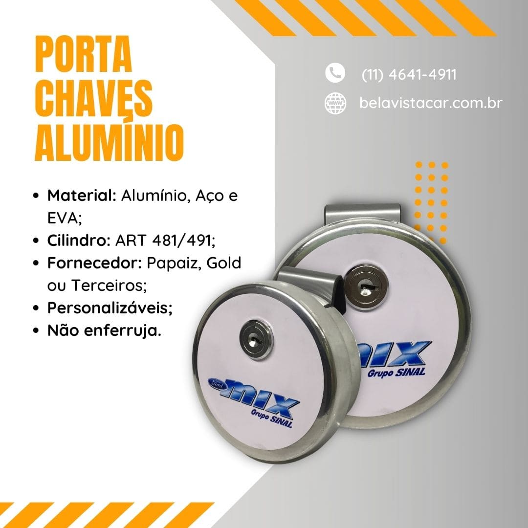 Porta chaves de alumínio